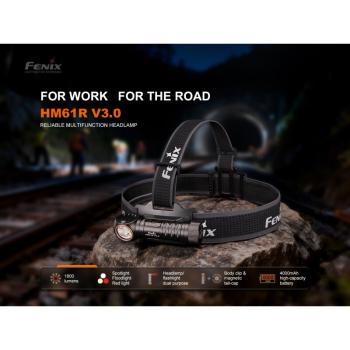 Preview: Fenix HM61R V3.0 Stirnlampe Kopflampe 1800 Lumen inkl. Akku & Case im SET